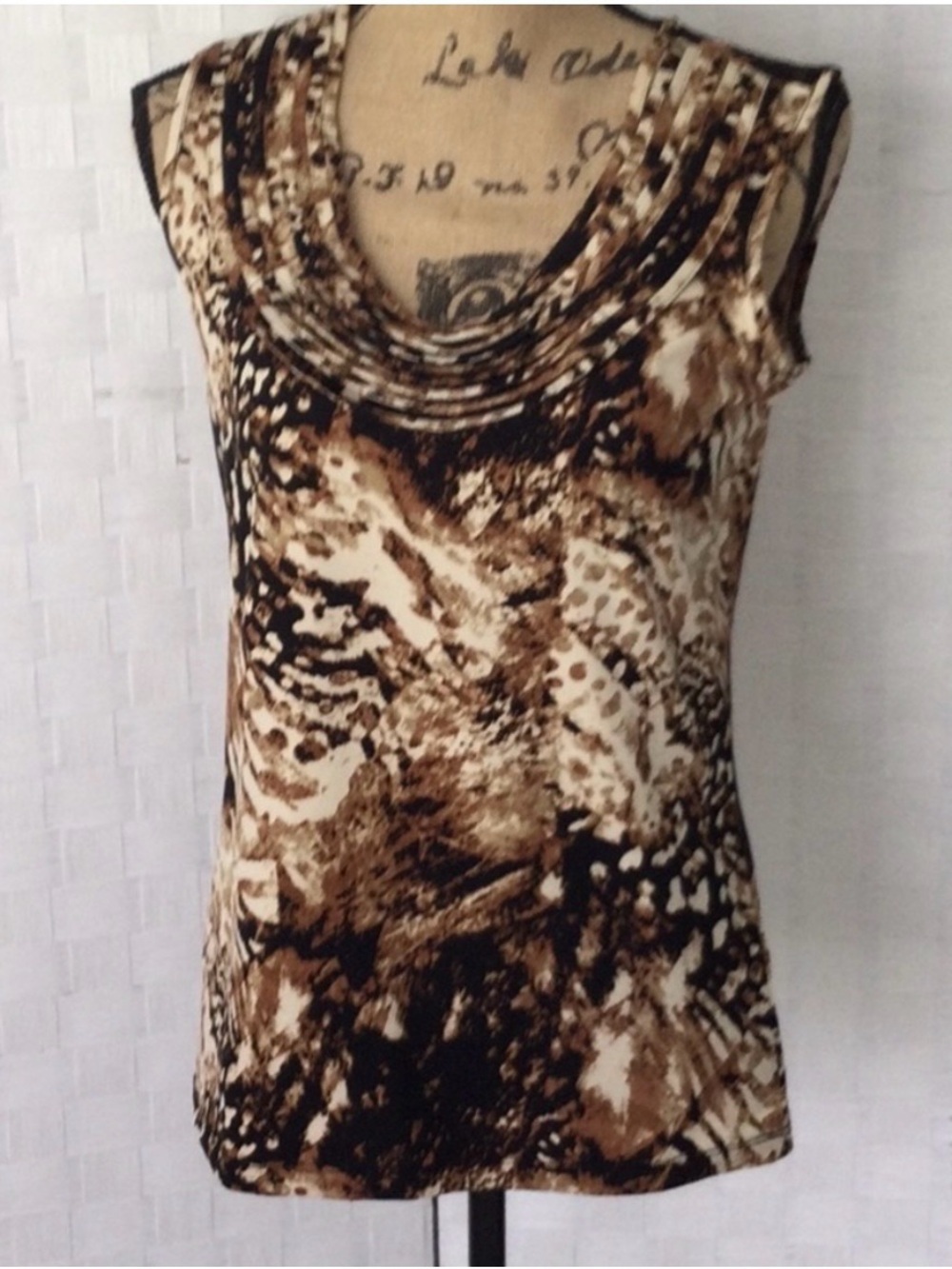 Western Connection Animal Print Sleeveless Top – Size Small  #272##